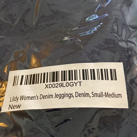 Lildy Women's Denim Leggings Stretchable Cotton Blend Small-Medium NWT S/M - Picture 11 of 11